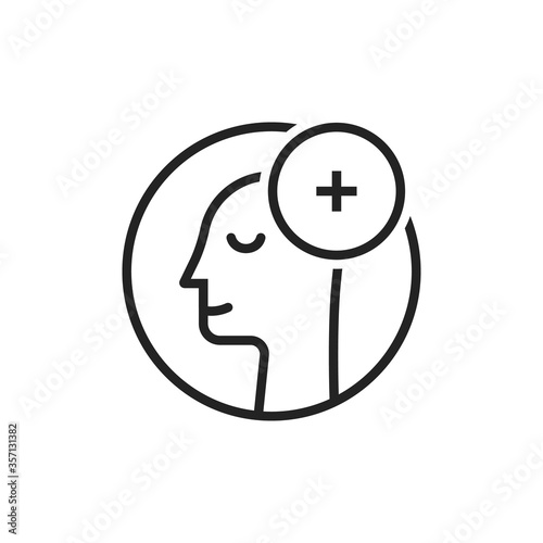 linear human head like positive attitude
