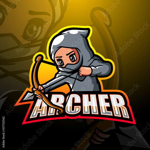 Archer mascot esport logo design