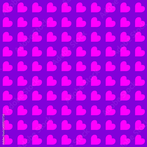 シームレスパターン ビビットピンクのハートの背景 Stock イラスト Adobe Stock