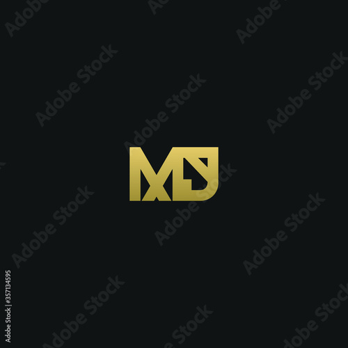 Creative modern elegant trendy unique artistic MJ JM M J initial based letter icon logo.