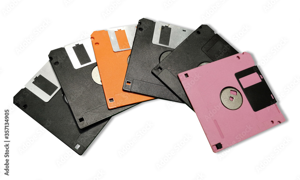 Computer floppy disk closeup on white Computer floppy disk closeup on white