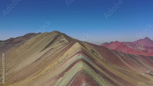 Vinicunca, Cusco Region, Peru. Montana de Siete Colores, or Rainbow Mountain. photo