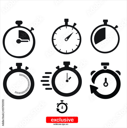stopwatch icon. icon.Flat design style vector illustration for graphic and web design. 