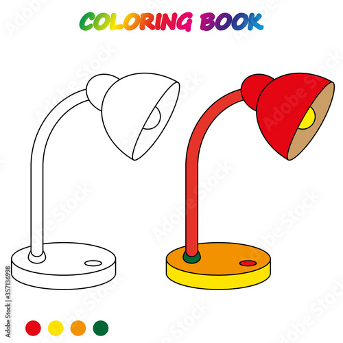 coloring book.  Coloring  page to educate preschool kids .  Game for preschool kids.  Vector cartoon  illustration, worksheet.