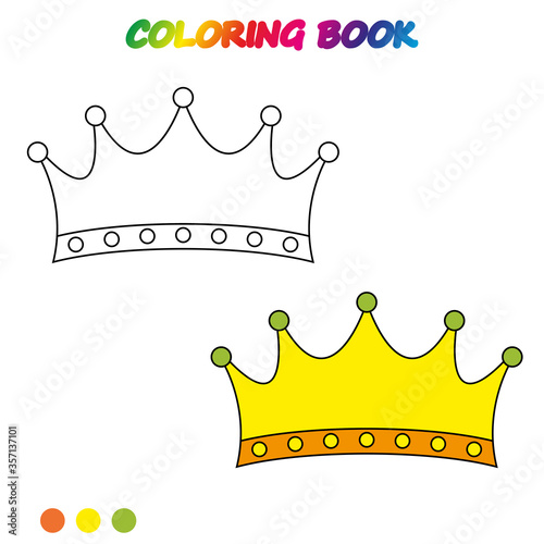 coloring book.  Coloring  page to educate preschool kids .  Game for preschool kids.  Vector cartoon  illustration, worksheet.