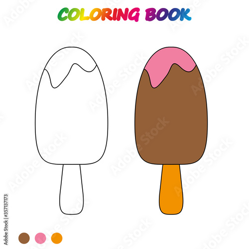 coloring book.  Coloring  page to educate preschool kids .  Game for preschool kids.  Vector cartoon  illustration, worksheet.