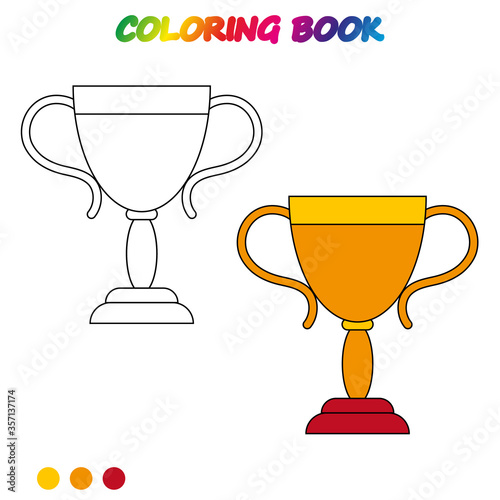coloring book.  Coloring  page to educate preschool kids .  Game for preschool kids.  Vector cartoon  illustration, worksheet.