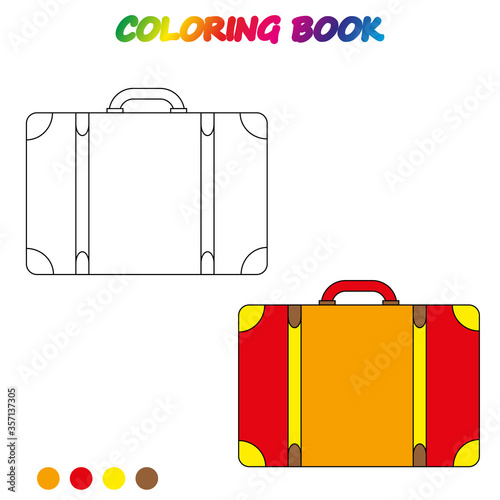 coloring book.  Coloring  page to educate preschool kids .  Game for preschool kids.  Vector cartoon  illustration, worksheet.