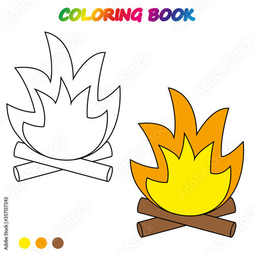 coloring book.  Coloring  page to educate preschool kids .  Game for preschool kids.  Vector cartoon  illustration, worksheet.