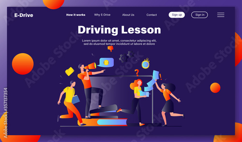 Angry boss with megaphone shouting at employees for missing deadline. Office workers running in chaos, panic and hurry. Vector illustration for overwork, project failure, stress at workplace topics