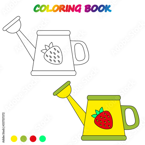 coloring book.  Coloring  page to educate preschool kids .  Game for preschool kids.  Vector cartoon  illustration, worksheet.
