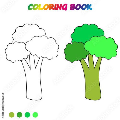 coloring book.  Coloring  page to educate preschool kids .  Game for preschool kids.  Vector cartoon  illustration, worksheet.