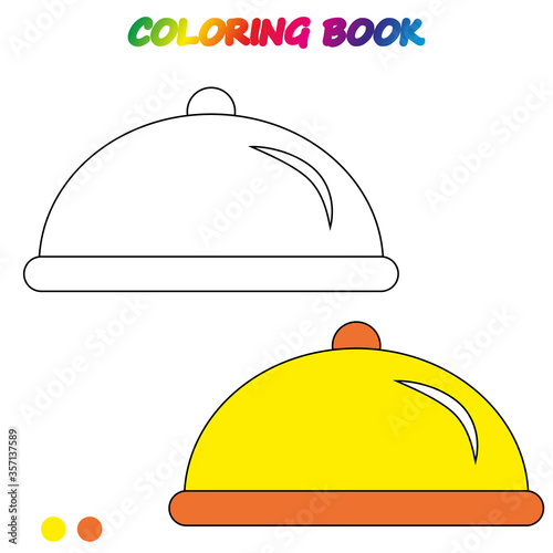 coloring book.  Coloring  page to educate preschool kids .  Game for preschool kids.  Vector cartoon  illustration, worksheet.