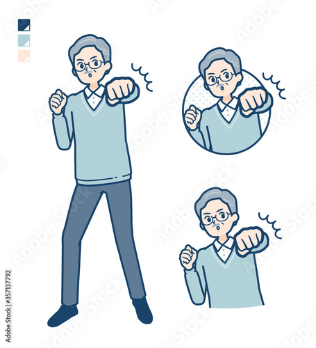simple senior man_Punch