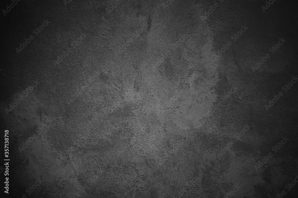 Schmutzige Wand als Hintergrund Textur mit schwarz grauer Farbe - obrazy, fototapety, plakaty 