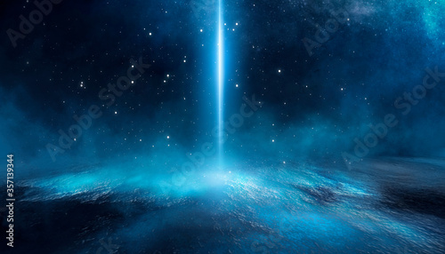 Empty futuristic dramatic s...