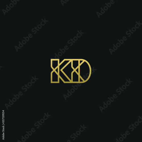 Creative modern elegant trendy unique artistic KD DK K D initial based letter icon logo © Brand Lee