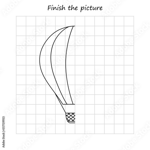 copy and coloring the picture, educational game for preschool