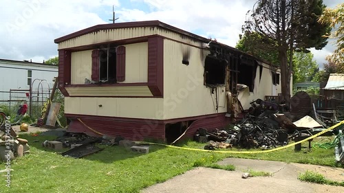 BURNT UP MOTOR HOME AFTER FIRE photo