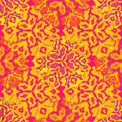 Abstract tileable floral seamless pattern design.