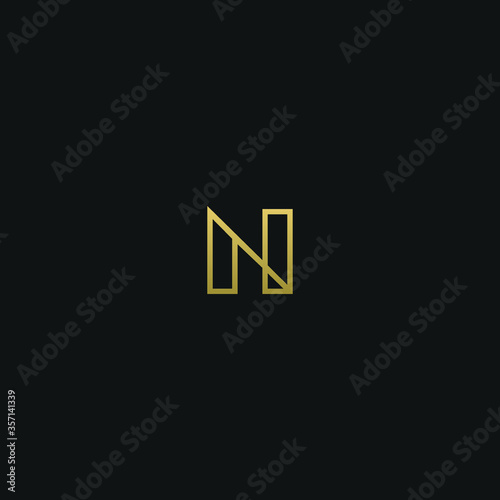 Creative modern elegant trendy unique artistic N NN initial based letter icon logo