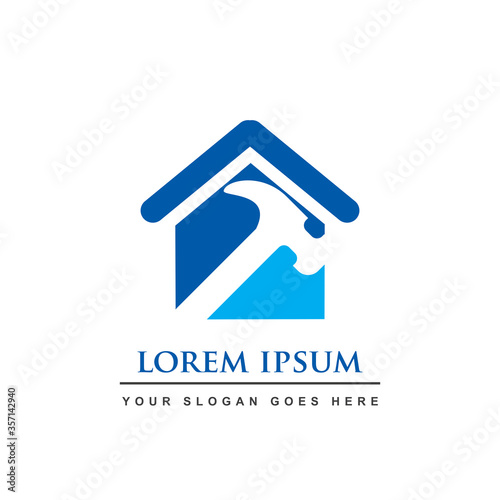 real estate repair logo , house tools logo