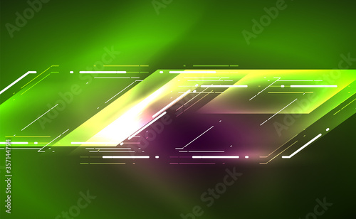 Dynamic neon shiny abstract background. Trendy abstract layout template for business or technology presentation, internet poster or web brochure cover, wallpaper