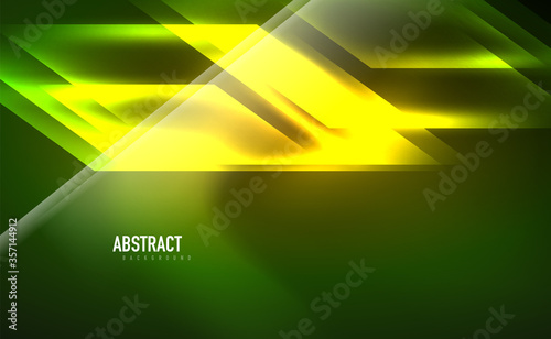Dynamic neon shiny abstract background. Trendy abstract layout template for business or technology presentation, internet poster or web brochure cover, wallpaper