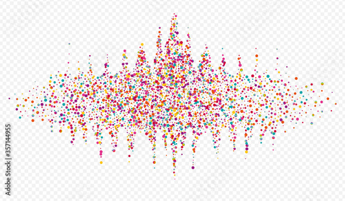 Colorful Shine Carnaval Transparent Background. 