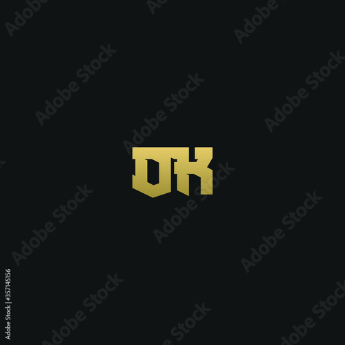 Creative modern elegant trendy unique artistic DK KD K D initial based letter icon logo