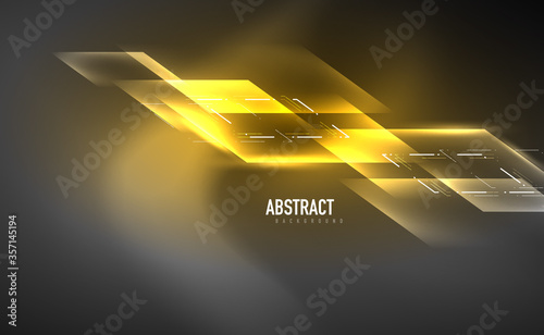 Dynamic neon shiny abstract background. Trendy abstract layout template for business or technology presentation, internet poster or web brochure cover, wallpaper