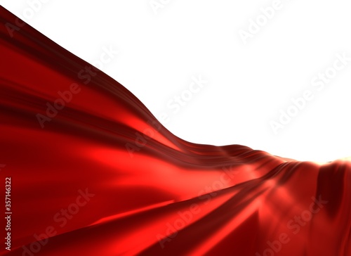 Fluttering red silk