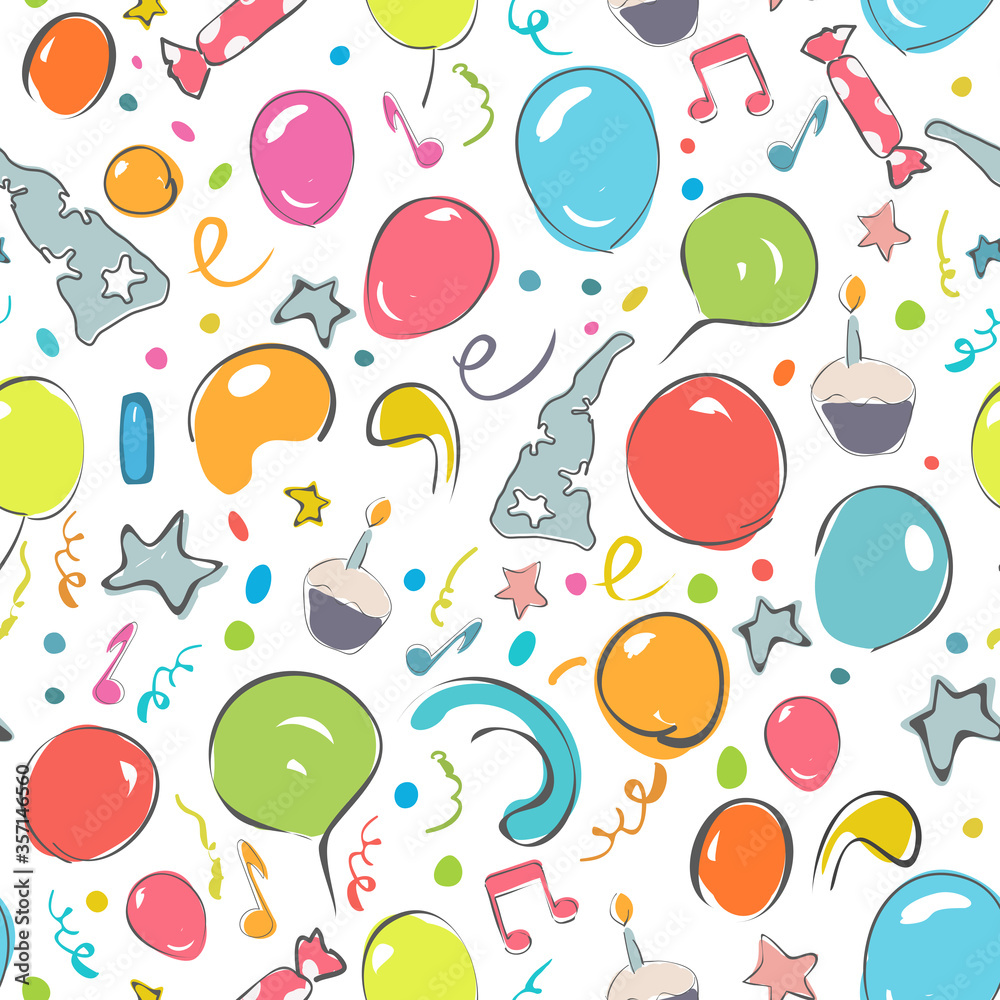 Happy birthday seamless patern