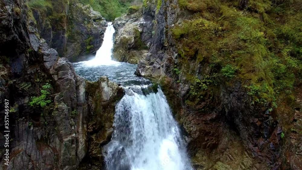 Beautiful impressive waterfall in British Columbia, Canada Beautiful impressive waterfall in British Columbia, Canada