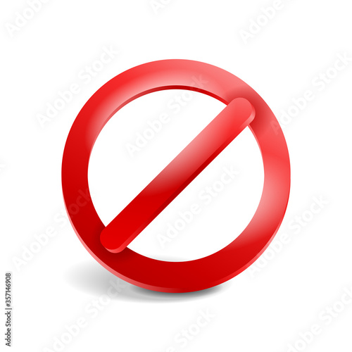 Free Download Prohibition sign template  - crossed out circlular sign for forbidden things marking, attention info and other restricted marks - isolated vector icon - GFXLoad