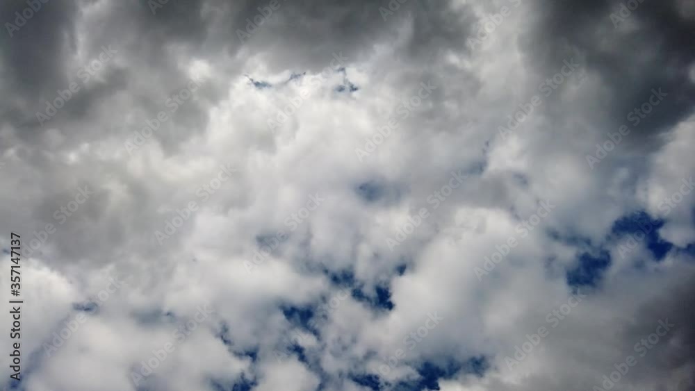 Beautiful dark ominous storm clouds rolling by, no persons