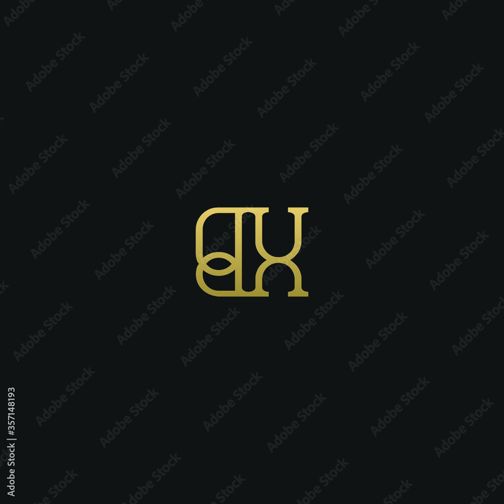 Creative modern elegant trendy unique artistic BX XB B X initial based letter icon logo.