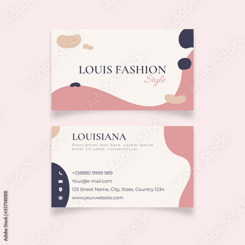 Beauty pink, abstract business card template