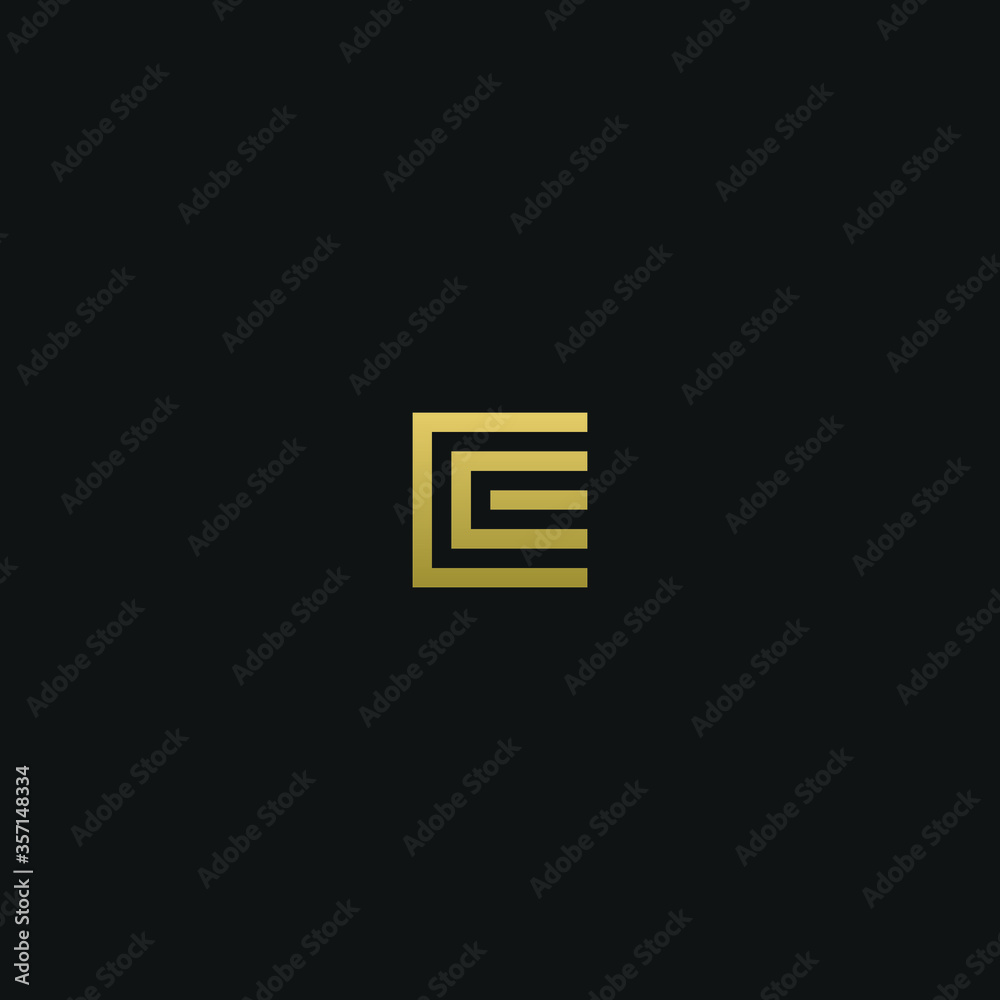 Creative modern elegant trendy unique artistic C CC initial based letter icon logo.