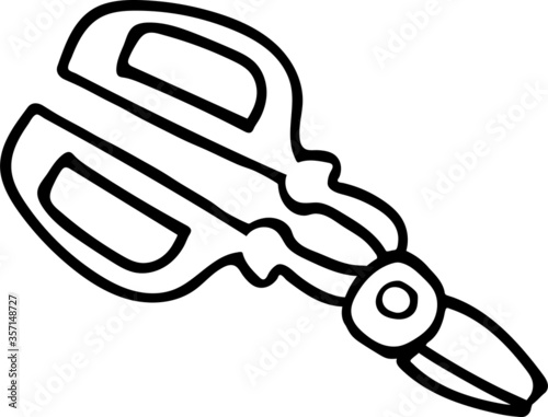 Hand drawn gardening tool isolated. Care for home plants. Stock vector illustration.