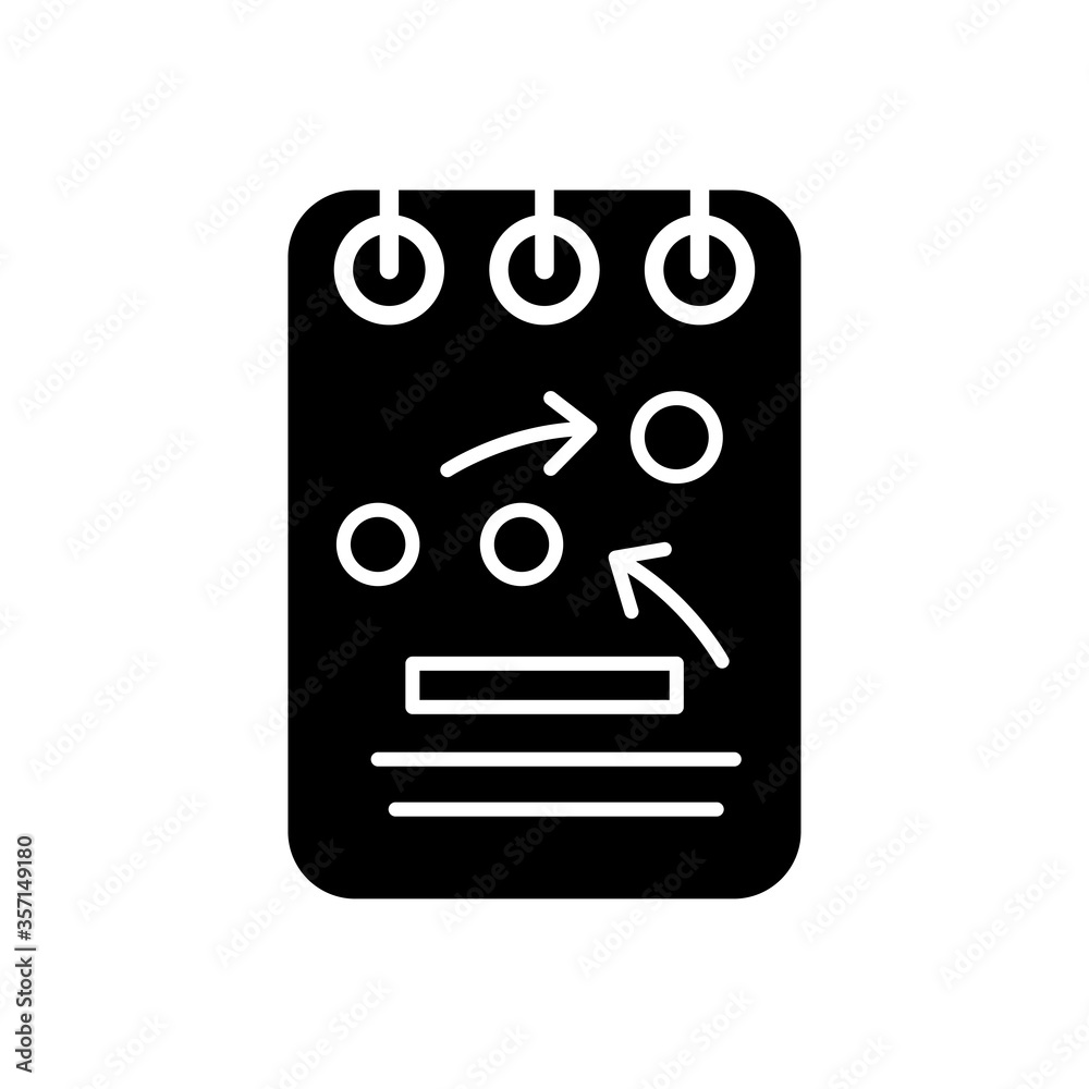 Team work. Strategy visualization black icon on white background Team work. Strategy visualization black icon on white background
