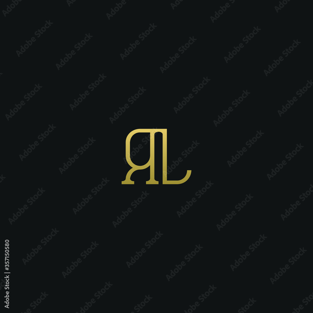 Creative modern elegant trendy unique artistic RL LR R L initial based letter icon logo. Creative modern elegant trendy unique artistic RL LR R L initial based letter icon logo.