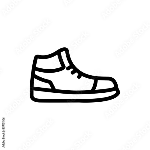 basketball shoes icon line art design