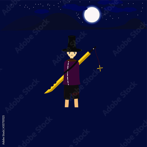 a Boy With Sword design