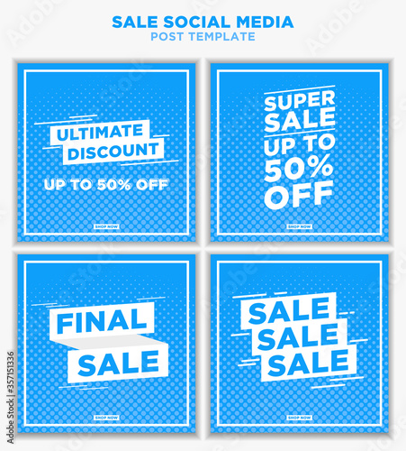 Modern and Unique Social Media Banner Template for Promotion and Digital Marketing. Promotional Square Web Banner for Social Media. Elegant and Simple Discount Promo Ads