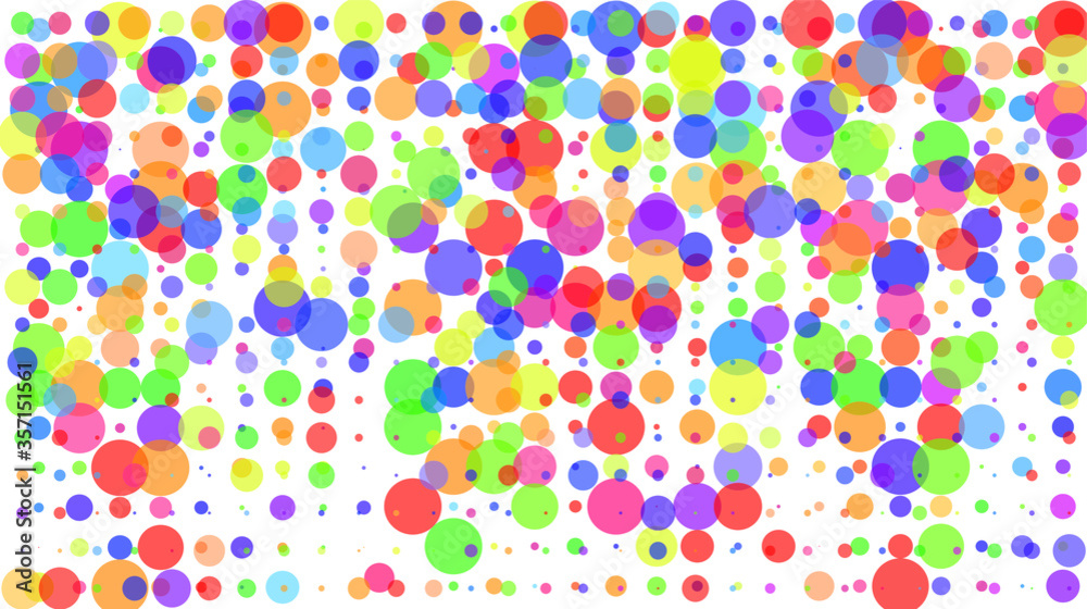 colorful circles on white background