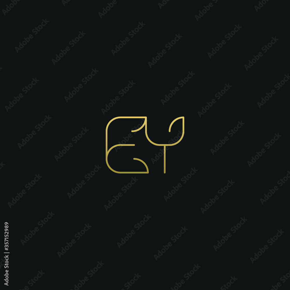 Creative modern elegant trendy unique artistic EY YE E Y initial based letter icon logo. Creative modern elegant trendy unique artistic EY YE E Y initial based letter icon logo.