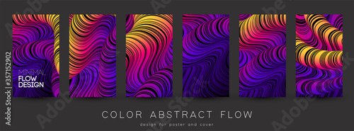 Modern abstract design background Rainbow Flow motion
