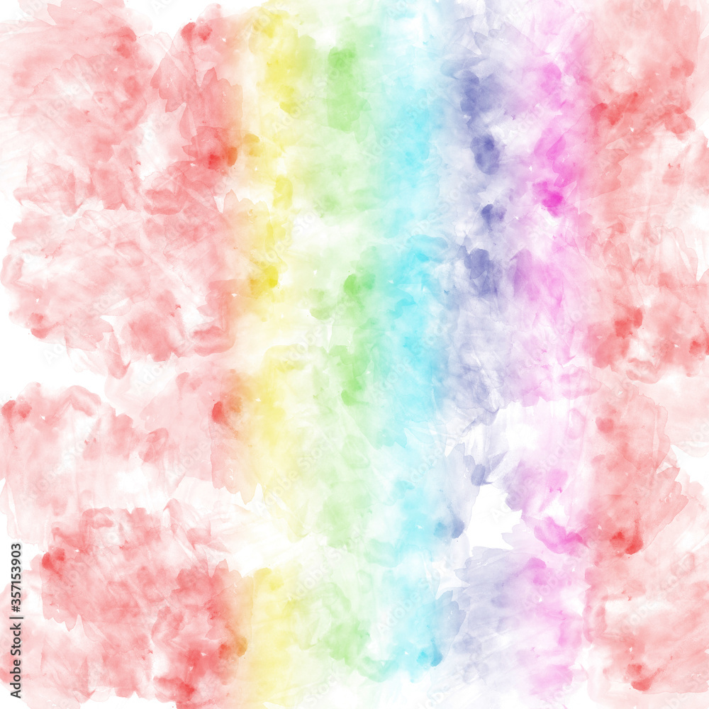 Pastel watercolor rainbow background 