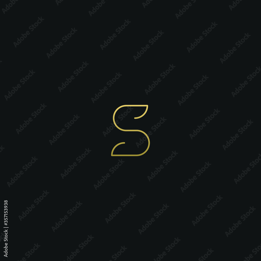 Fototapeta premium Creative modern elegant trendy unique artistic S SS initial based letter icon logo.